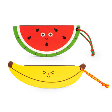 Kikkerland Kidoki Wooden Fruit Harmonica (Assorted. Sold Separately)