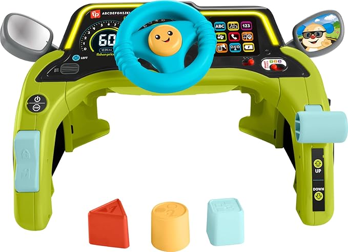 Fisher-Price Laugh & Learn Sit & Steer Driver Activity Center Learning Toy For Infants & Toddlers