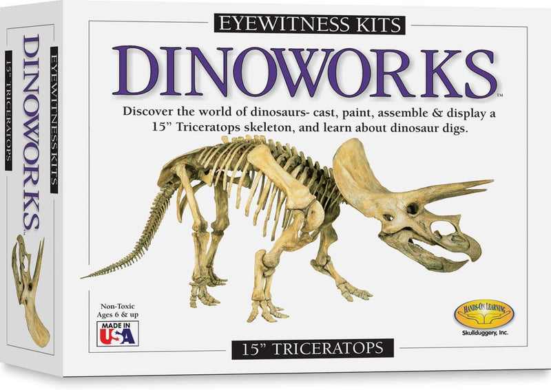 Load image into Gallery viewer, Eyewitness Kits Dinoworks Triceratops Skeleton Casting Kit
