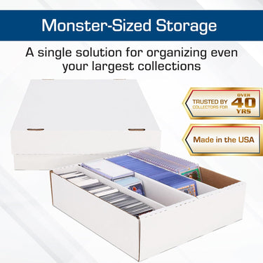 BCW Monster Box - Trading Card Storage Box | Holds 3200 Cards | Sports & TCG Card Organizer