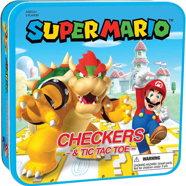 USAOPOLY Super Mario Checkers & Tic-Tac-Toe Collector's Game Set for 2 players