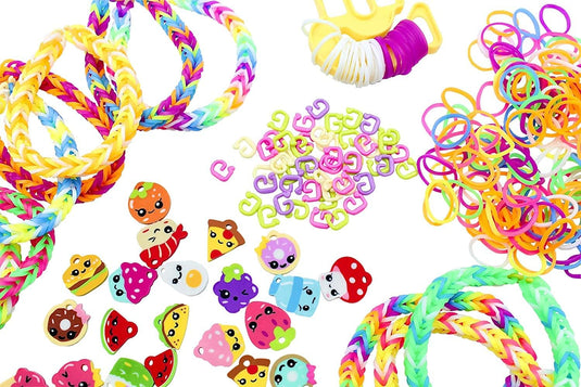 Rainbow Loom® Loomi-Pals Food Collectible, Features 30 Mystery Cute Food Themed Charms and 600 Colorful Rubber Bands All in a RESEALABLE Bag, Great Gifts for Boys and Girls 7+