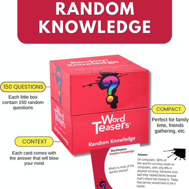 WORD TEASERS Random Knowledge Trivia Cards