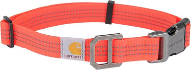 Carhartt Fully Adjustable Nylon Webbing Collars (Coral Glow) Size M