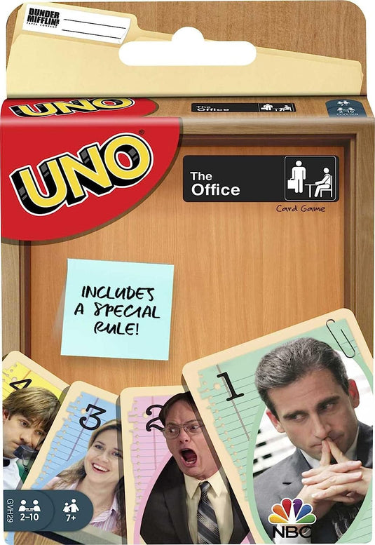 Mattel Games UNO The Office Card Game for Teens & Adults for Family or Game Night with Special Rule for 2-10 Players