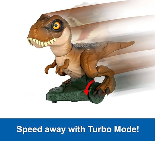 Jurassic World Roarin’ Frenzy T Rex RC Toy, Motorized Remote Control Tyrannosaurus Rex Dinosaur