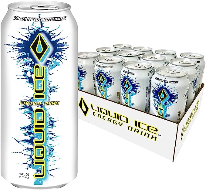 Load image into Gallery viewer, Liquid Ice Enery Drink - Arctic Zero (16 Fl Oz, 12 Count)
