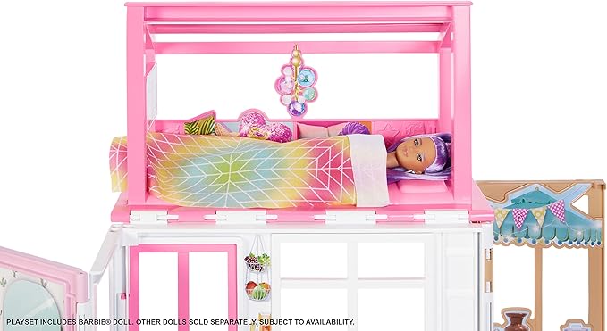 Load image into Gallery viewer, Barbie Dollhouse Playset Doll &amp; House with 2 Levels
