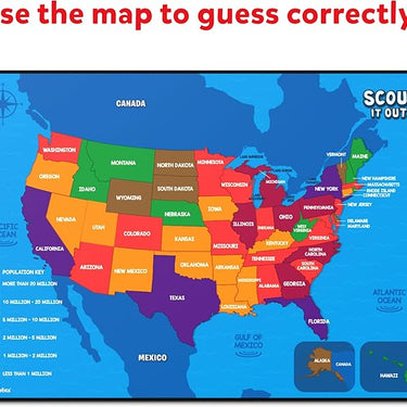 Skillmatics Board Game - Scout It Out 50 States