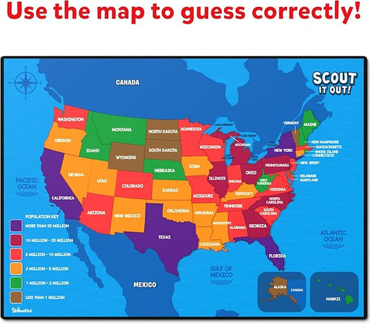 Skillmatics Board Game - Scout It Out 50 States