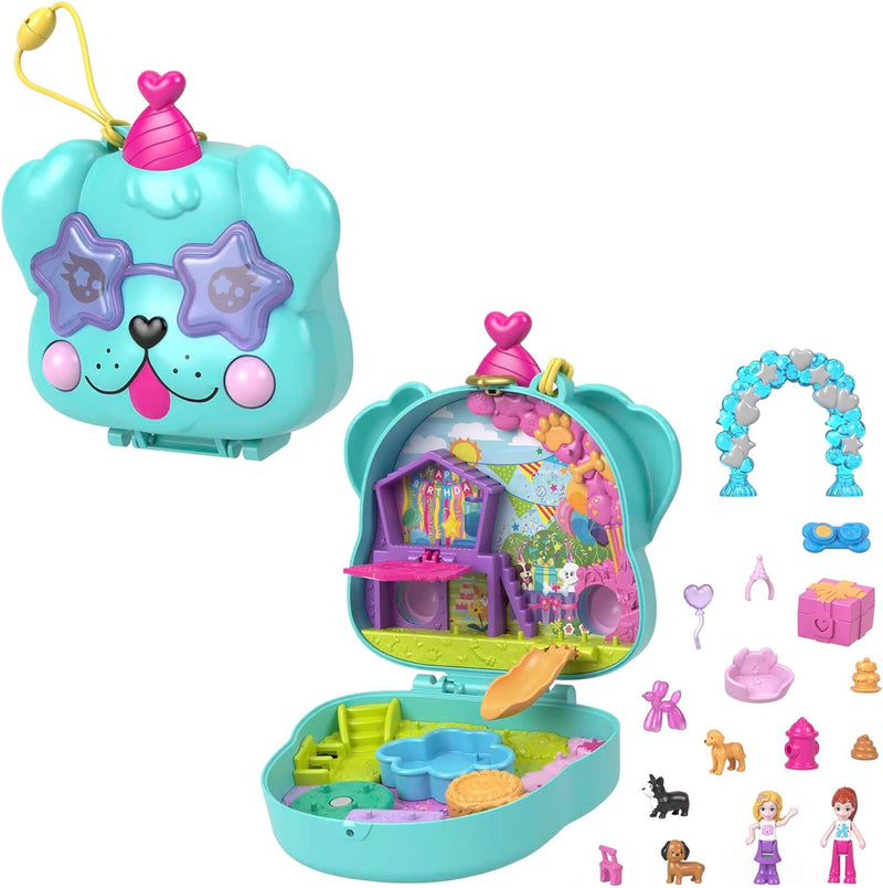 Load image into Gallery viewer, Polly Pocket Compact Playset, Doggy Birthday Bash
