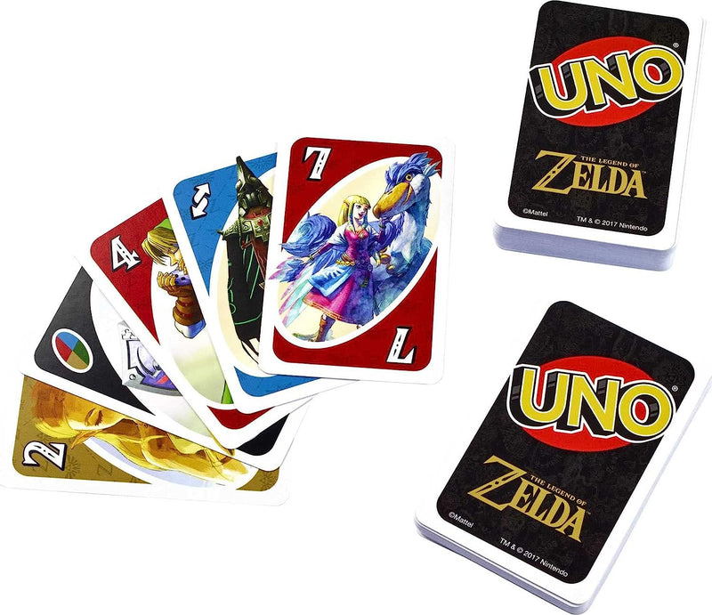 Load image into Gallery viewer, Mattel Games UNO the Legend of Zelda Card Game for Family Night with Graphics From the Legend of Zelda &amp; Special Rule
