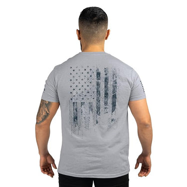 Grunt Style 1776 Flag T-Shirt (Heather Grey) Size 4XL