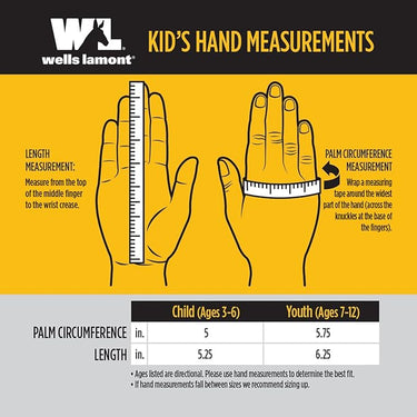 Wells Lamont Kids Work and Gardening Gloves (Blue/Red) Size 4-7 Years