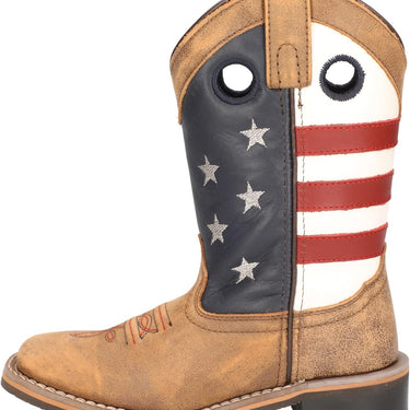 SMOKEY MOUNTAIN STARS AND STRIPES WESTERN BOOT YOUTH 3.5