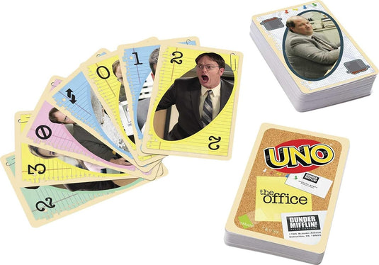 Mattel Games UNO The Office Card Game for Teens & Adults for Family or Game Night with Special Rule for 2-10 Players