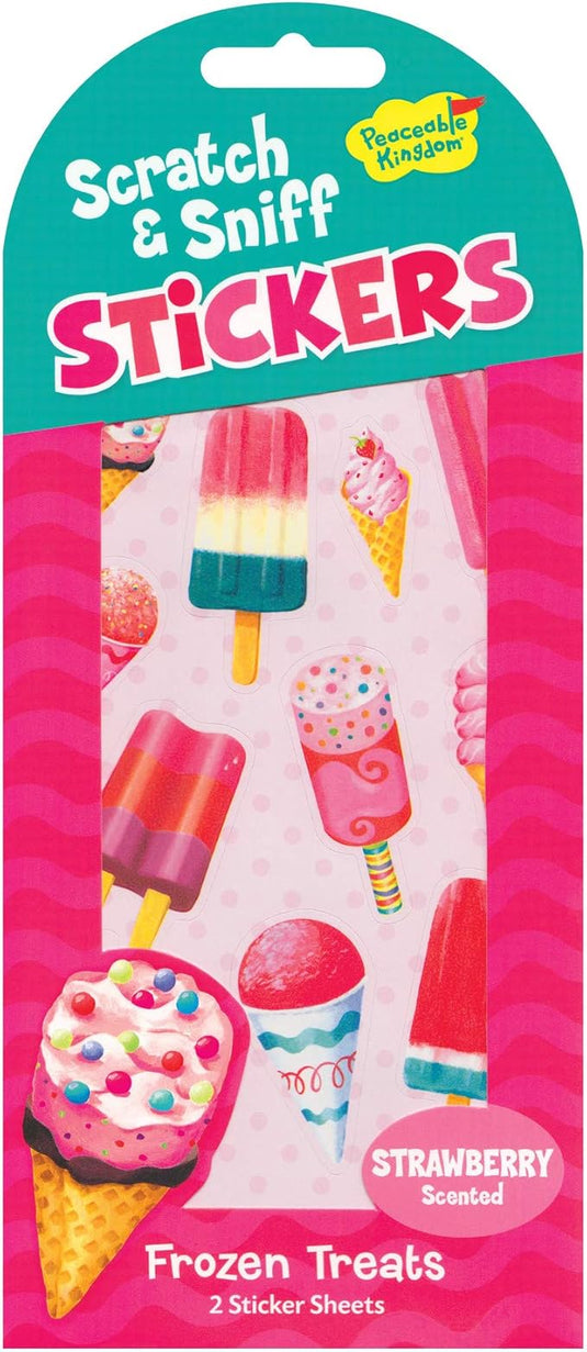 Strawberry Scented Scratch and Sniff Stickers, Frozen Treat