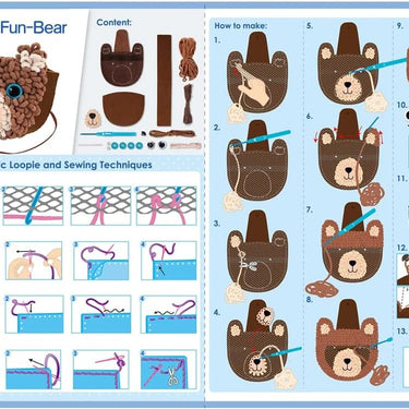 Loopie Fun Bear Bag, Multicoloured