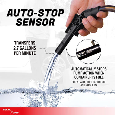 TERA PUMP - Automatic Fuel Transfer Pump (5th Gen) Auto-Stop Sensor (Gas Can Not Included)