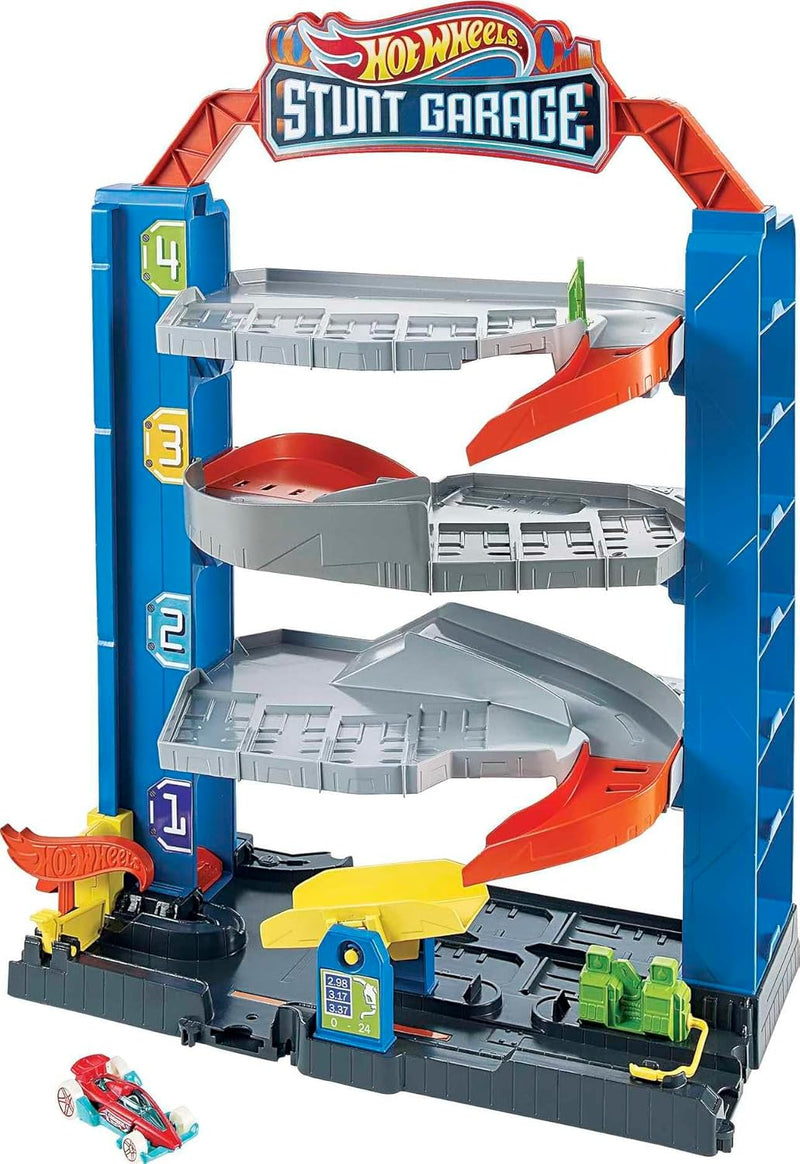 Load image into Gallery viewer, Hot Wheels City Stunt Garage Playset With 1 Toy Car
