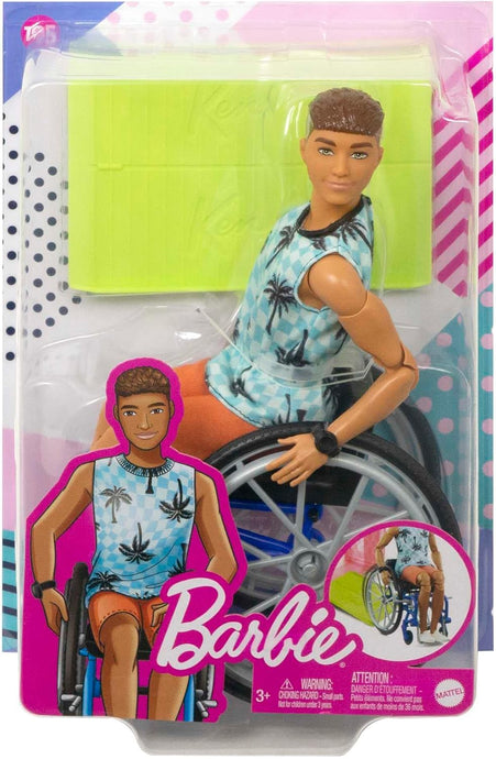 Barbie Ken Fashionistas Doll #195 with Wheelchair & Ramp