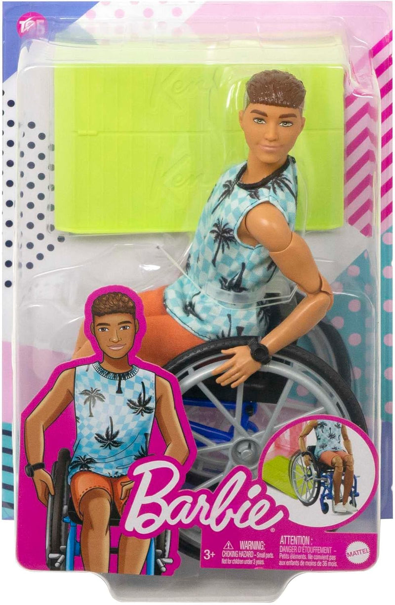 Load image into Gallery viewer, Barbie Ken Fashionistas Doll #195 with Wheelchair &amp; Ramp
