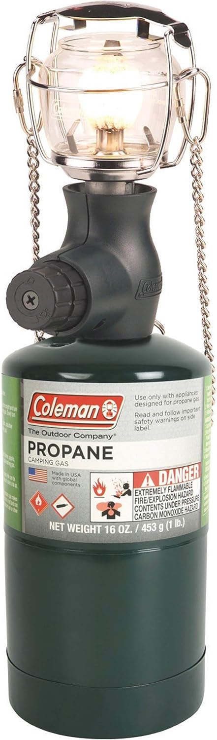 Load image into Gallery viewer, Coleman Compact Propane Lantern, 300 Lumens Gas Lantern with Pressure Control, Adjustable Brightness, &amp; Included Mantle; Lantern for Camping, Tailgating, Emergencies, &amp; Power Outages
