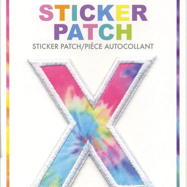 X Initial Tie Dye Sticker Patch