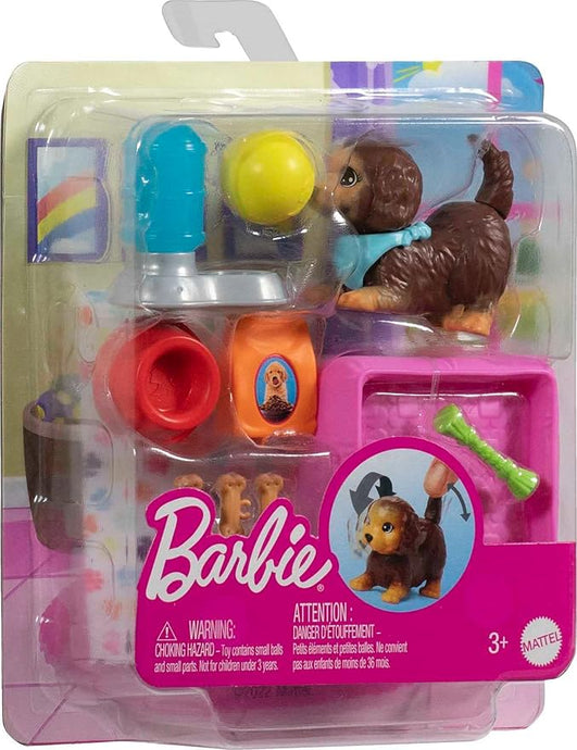 Barbie Pets and Accessories, Interactive Wagging & Nodding Puppy Playset