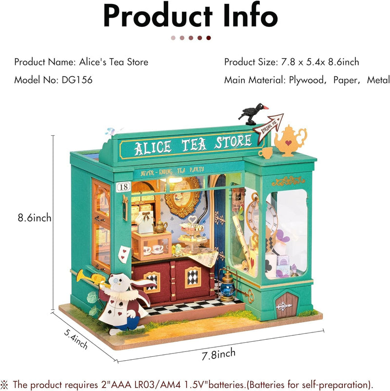 Load image into Gallery viewer, Rolife Alice&#39;s Tea Store DIY Miniature House Kit
