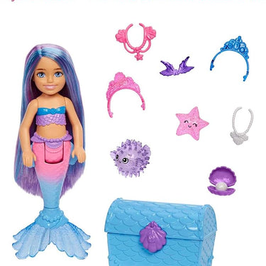 Barbie Mermaid Power Chelsea Small Doll with Blue & Purple Hai