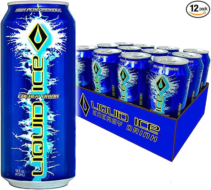 Load image into Gallery viewer, Liquid Ice Energy Drink - Arctic Berry (16 Fl Oz, 12 Count)
