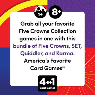 Five Crowns 4 Pack Bundle Card Games for Kids