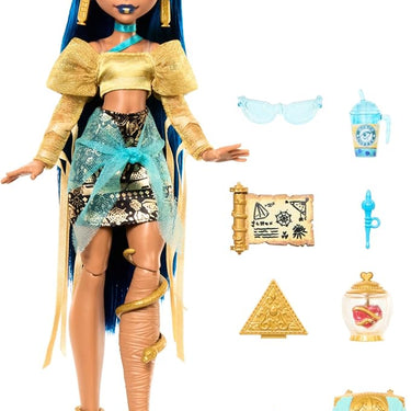 Monster High Cleo De Nile Fashion Doll With Pet Hissette And Accessories