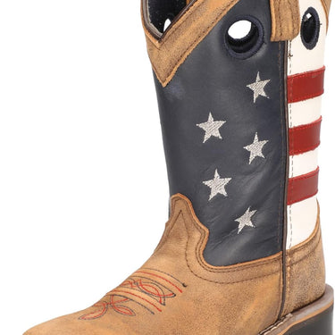 Smokey Mountain Stars And Stripes Western Boots Youth 5