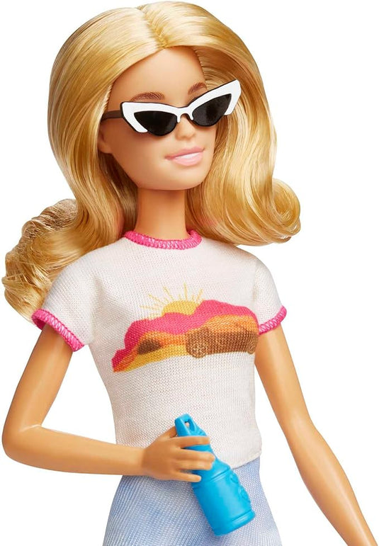 Barbie Doll & Accessories, Travel Set with Puppy and 10+ Pieces