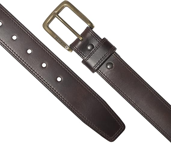 Load image into Gallery viewer, Carhartt 38 Engraved Leather Buckle Belt - Brown
