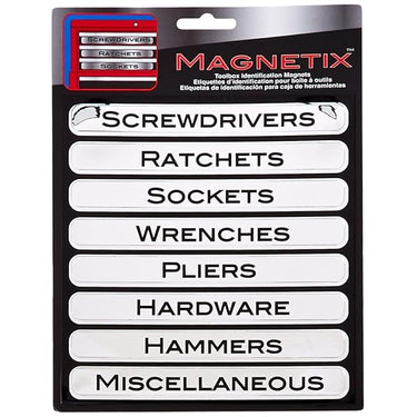 Chroma Silver Toolbox Magnet Labels