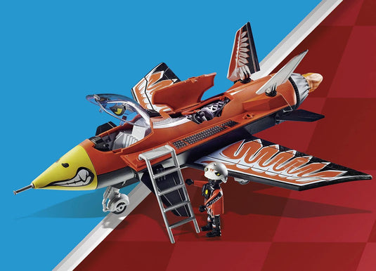 Air Stunt Show 70832 Eagle Jet, Toy Plane with Wind-up Motor, Aeroplane Toy for 5+ Year Olds