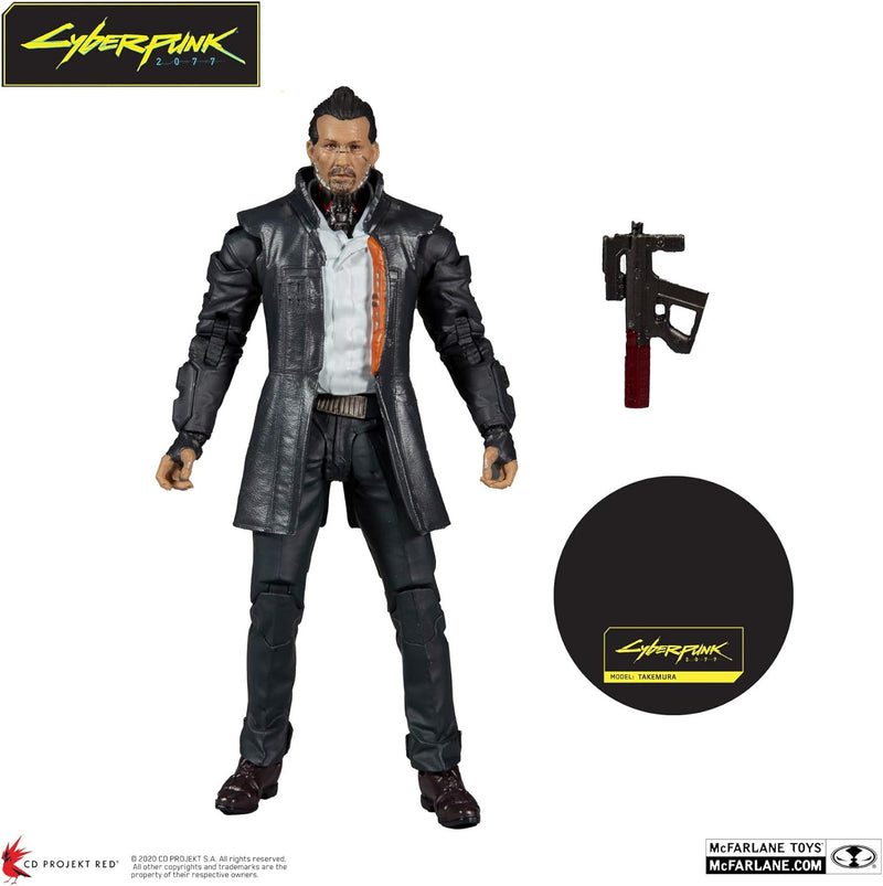 Load image into Gallery viewer, McFarlane Toys Cyberpunk 2077 Takemura Action Figure
