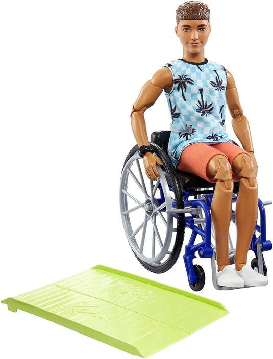 Barbie Ken Fashionistas Doll #195 with Wheelchair & Ramp