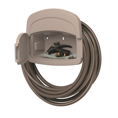 Suncast Hose Hangout 150 ft. Taupe Wall Mounted Hose Hanger