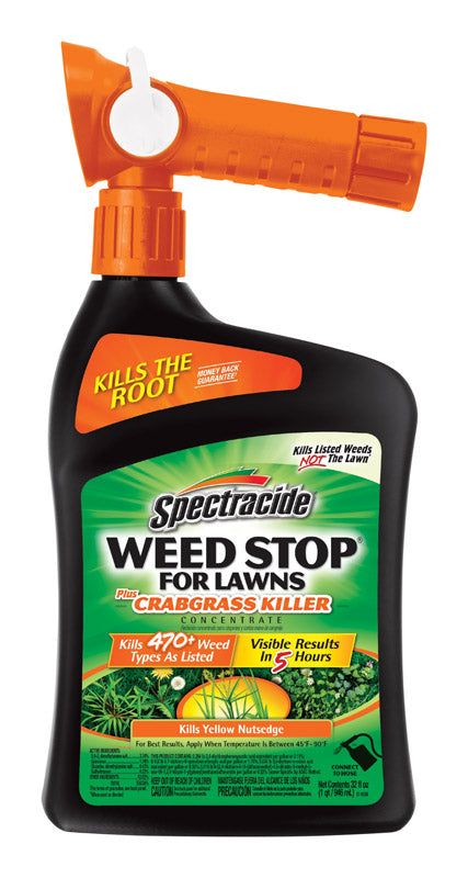 Load image into Gallery viewer, Spectracide Weed Stop Crabgrass Killer RTS Hose-End Concentrate 32 oz
