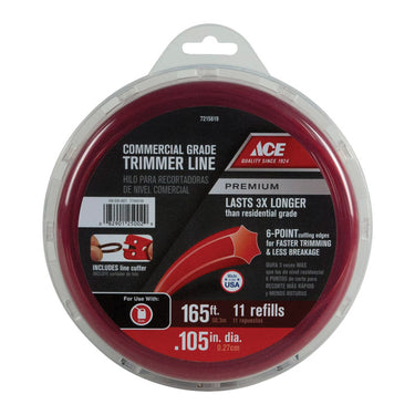 Ace Premium Commercial Grade 0.105 in. D X 165 ft. L Trimmer Line