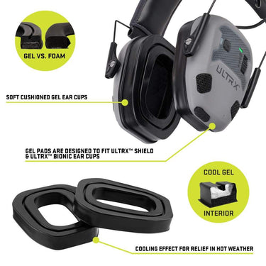 Allen ULTRX Gel Ear Cup Replacement Pads (1 Pair) - Black
