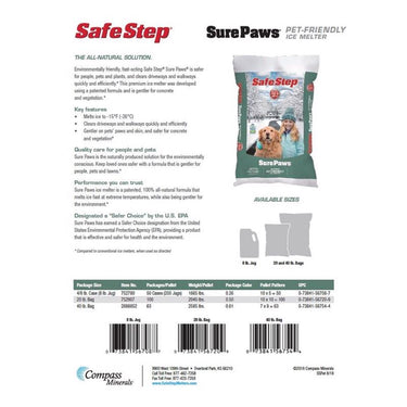Safe Step Sure Paws Magnesium Chloride Pet Friendly Granule Ice Melt 20 lb