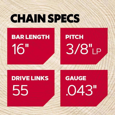 Oregon AdvanceCut R55 16 in. Chainsaw Chain 55 links