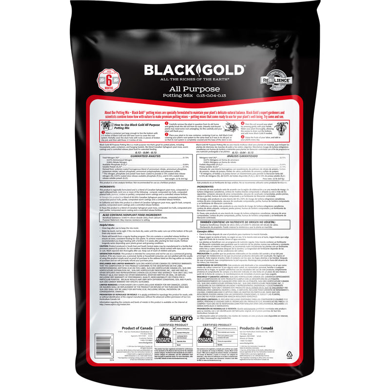 Load image into Gallery viewer, Black Gold All Purpose Potting Mix 1.5 cu ft
