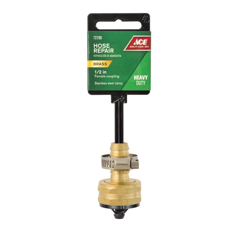 Load image into Gallery viewer, Ace 1/2 in. Hose Barb x 3/4 in. FHT in. Brass Threaded Female Hose Repair
