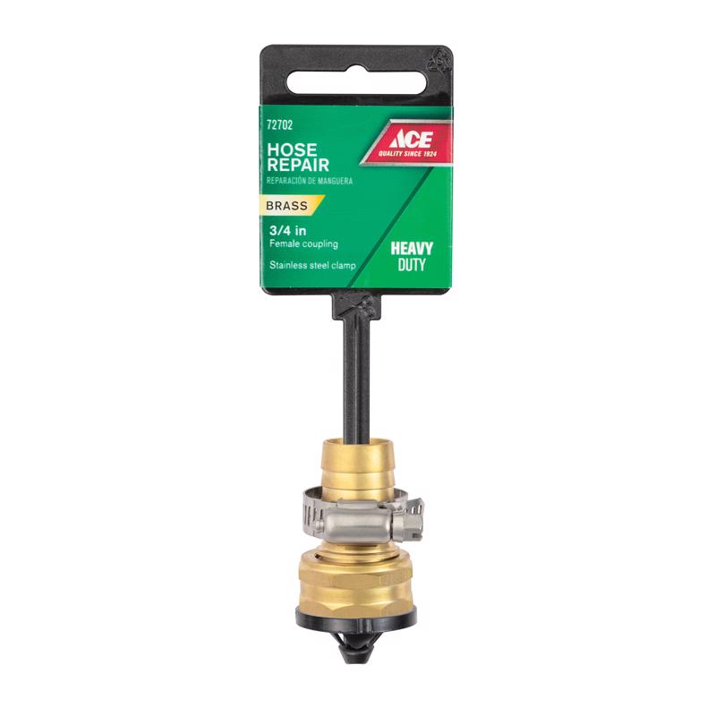 Load image into Gallery viewer, Ace 3/4 in. Hose Barb x 3/4 in. FHT in. Brass Threaded Female Hose Repair
